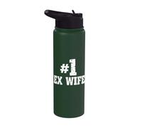 #1 Ex Wife Number One Funny No. 1 Stainless Steel Insulated Water Bottle