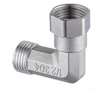 1*extended Corner Fitting Union Tee Fitting Plumbing Connector Shower Hose Adapter For Handheld Showerhead Nickel-plated Brass Fittings Extended Corner Fitting Metal Material (C)