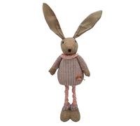 1 Fabric Easter Bunny Decoration Bunny Telescopic Legs Easter Decoration Pink