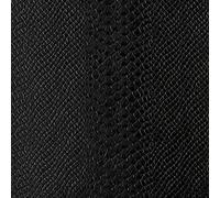 1 Fat Quarter (48cm x 68cm) - Black Metallic Snake Embossed Leatherette Fabric Faux Leather Bags Purse Clothing Decoration Furnishing