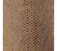 1 Fat Quarter (48cm x 68cm) - Rose Gold/Champagne Metallic Snake Embossed Leatherette Fabric Faux Leather Bags Purse Clothing Decoration Furnishing
