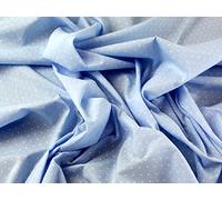1 Fat Quarter | Baby Blue Polycotton with White Spots 2mm Pastel Colour Tiny 2mm Spots Japanese Qkt 4000 Poly Cotton Material Light Blue Pale Blue Colour Color Dressmaking Shirts Clothes