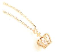 1 Female Glittering Crown Crystal Pendant Chain Clavicle Necklace Innovative Design Quality Improvement Professional Design