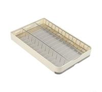 1 for Pack Stainless Steel Dish Rack Retractable Pull Out Basket for Kitchen Cabinet Countertop Storage with Automatic Draining Large Capacity(cook)