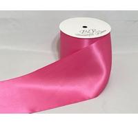 1 Full Roll Reel 100mm Satin Ribbon Candy Bright Pink Double Sided 100 mm 10cm 4" 4 Inch