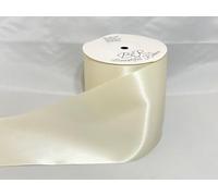 1 Full Roll Reel 100mm Satin Ribbon Cream Double Sided 100 mm 10cm 4" 4 Inch