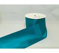 1 Full Roll Reel 100mm Satin Ribbon Dark Turquoise Green Double Sided 100 mm 10cm 4" 4 Inch