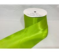 1 Full Roll Reel 100mm Satin Ribbon Leaf Bright Green Double Sided 100 mm 10cm 4" 4 Inch