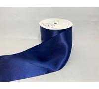 1 Full Roll Reel 100mm Satin Ribbon Navy Blue Double Sided 100 mm 10cm 4" 4 Inch