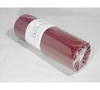 1 Full Roll Reel 25cm x 9.1 metres Burgundy Deco Mesh Waterproof Netting Decomesh Ruffle Wreaths ELEGANZA