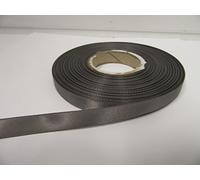 1 Full Roll Reel of 10mm Satin Ribbon x 25 metres Gunmetal Grey Dark Silver Double Sided 10 mm 1cm