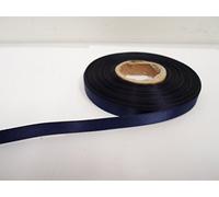 1 Full Roll Reel of 10mm Satin Ribbon x 25 metres Navy Dark Blue Double Sided 10 mm 1cm
