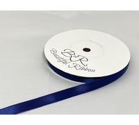 1 Full Roll Reel of 10mm Satin Ribbon x 25 metres Navy Dark Blue Double Sided 10 mm 3/8" 1cm