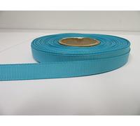 1 Full Roll Reel of 10mm x 20 metres Grosgrain Ribbed Ribbon Aquamarine Light Turquoise Double Sided 10 mm 1cm