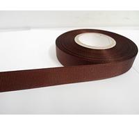 1 Full Roll Reel of 10mm x 20 metres Grosgrain Ribbed Ribbon Chestnut Dark Brown Double Sided 10 mm 1cm