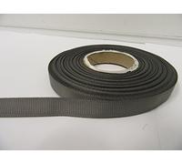 1 Full Roll Reel of 10mm x 20 metres Grosgrain Ribbed Ribbon Gunmetal Grey Dark Silver Double Sided 10 mm 1cm