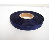 1 Full Roll Reel of 10mm x 20 metres Grosgrain Ribbed Ribbon Navy Dark Blue Double Sided 10 mm 1cm