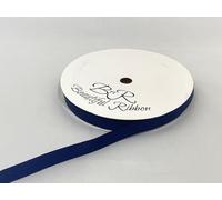 1 Full Roll Reel of 10mm x 20 metres Grosgrain Ribbed Ribbon Navy Dark Blue Double Sided 10 mm 3/8" 1cm