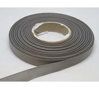 1 Full Roll Reel of 10mm x 20 metres Grosgrain Ribbed Ribbon Smoky Dark Grey Silver Double Sided 10 mm 1cm