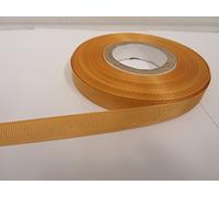 1 Full Roll Reel of 10mm x 20 metres Grosgrain Ribbed Ribbon Yellow Gold Double Sided 10 mm 1cm