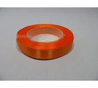 1 Full Roll Reel of 12mm x 13 metres 1 Satin Ribbon Dark Pumpkin Orange 12 mm