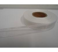1 Full Roll Reel of 15mm Edged Organza Ribbon x 25 metres White Double Sided Satin Edge Sheer 15 mm 5/8" 1.5cm