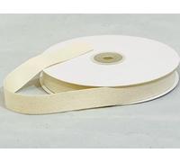 1 Full Roll Reel of 15mm x 25 metres Herringbone Ribbon Cream 100% Cotton Double Sided Twill Tape Trim 15 mm 1.5cm