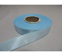 1 Full Roll Reel of 15mm x 25 metres Satin Ribbon Duck Egg Light Blue Double Sided 15 mm 1.5cm