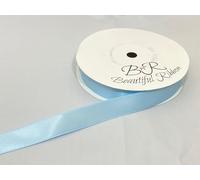 1 Full Roll Reel of 15mm x 25 metres Satin Ribbon Duck Egg Light Blue Double Sided 15 mm 5/8" 1.5cm
