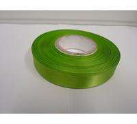 1 Full Roll Reel of 15mm x 25 metres Satin Ribbon Leaf Bright Green Double Sided 15 mm 1.5cm