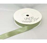 1 Full Roll Reel of 15mm x 25 metres Satin Ribbon Moss Dusky Sage Green Double Sided 15 mm 5/8" 1.5cm