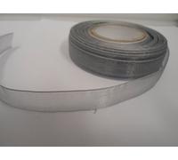 1 Full Roll Reel of 15mm x 25 metres Silver Sheer Organza Ribbon Double Sided 15 mm 5/8" 1.5cm