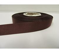 1 Full Roll Reel of 16mm x 20 metres Grosgrain Ribbed Ribbon Chestnut Dark Brown Double Sided 16 mm 1.6cm