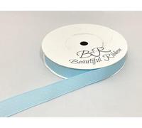 1 Full Roll Reel of 16mm x 20 metres Grosgrain Ribbed Ribbon Duck Egg Light Blue Double Sided 16 mm 5/8" 1/4" 1.6cm