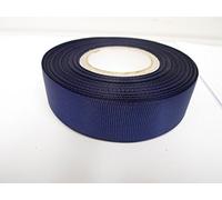 1 Full Roll Reel of 16mm x 20 metres Grosgrain Ribbed Ribbon Navy Dark Blue Double Sided 16 mm 1.6cm