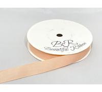 1 Full Roll Reel of 16mm x 20 metres Grosgrain Ribbed Ribbon Peach Double Sided 16 mm 5/8" 1/4" 1.6cm