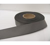 1 Full Roll Reel of 22mm x 20 metres Grosgrain Ribbed Ribbon Gunmetal Grey Dark Silver Double Sided 22 mm 2.2cm