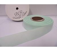 1 Full Roll Reel of 22mm x 20 metres Grosgrain Ribbed Ribbon Light Mint Green Double Sided 22 mm 2.2cm