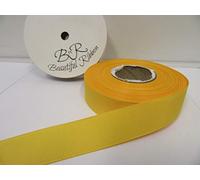 1 Full Roll Reel of 22mm x 20 metres Grosgrain Ribbed Ribbon Marigold Dark Yellow Double Sided 22 mm 2.2cm