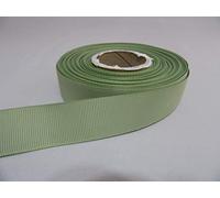 1 Full Roll Reel of 22mm x 20 metres Grosgrain Ribbed Ribbon Moss Dusky Sage Green Double Sided 22 mm 2.2cm