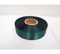 1 Full Roll Reel of 25mm Satin Ribbon 25 metres Forest Dark Green Double Sided 25 mm 2.5cm