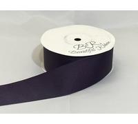 1 Full Roll Reel of 38mm Grosgrain Ribbon x 20 metres Aubergine Dark Purple Double Sided 38 mm 3.8cm