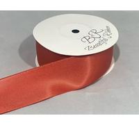 1 Full Roll Reel of 38mm Satin Ribbon x 25 metre Dusky Burnt Orange Double Sided 38 mm 3.8cm