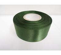 1 Full Roll Reel of 38mm Satin Ribbon x 25 metres Double Sided 38 mm 3.8cm A+ (Olive Dark Green)