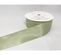1 Full Roll Reel of 38mm Satin Ribbon x 25 metres Moss Dusky Sage Green Double Sided 38 mm 3.8cm 1.5" 1.5 Inch