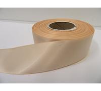 1 Full Roll Reel of 38mm Satin Ribbon x 25 metres Nude Light Beige Double Sided 38 mm 3.8cm