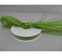 1 Full Roll Reel of 3mm Sheer Organza Ribbon x 50 metres Sage Light Green Double Sided 3 mm