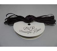 1 Full Roll Reel of 3mm x 50 metres Satin Ribbon Aubergine Dark Purple Double Sided 3 mm