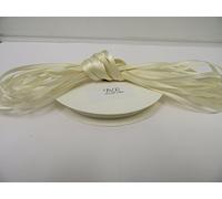1 Full Roll Reel of 3mm x 50 metres Satin Ribbon Cream Double Sided 3 mm