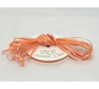1 Full Roll Reel of 3mm x 50 metres Satin Ribbon Dark Dusky Peach Double Sided 3 mm